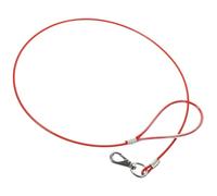 Chew Proof Dog Chain Leash Steel Wire Plastic Red for Dogs