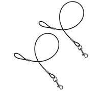 Chew Proof Dog Leash,2 PCS 60cm/2ft No-Tangle Multiple Dog Leashes Extender with 360° Metal Hook for Small Medium Dogs Collars Harnesses