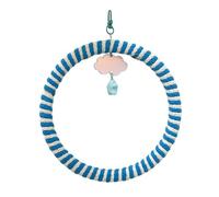 Chew Resistant Bird Cage Swing Hanging Rings Toy For Parrots Parakeets Exercise Social Interaction And Skill Development Bird Swing With Hook