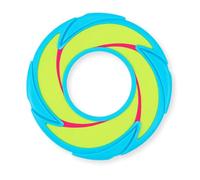 Chew-Resistant Neon Fetch & Tug Dog Toy - 9″ Durable Plush & Rubber Buddy with Squeaker, Ideal for Moderate Chewers - High-Visibility Play Rope for Medium Dogs