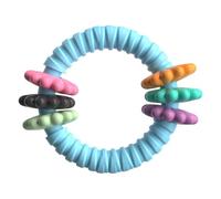 Chew Rings Chew Strong Rubber Ring Heavy Duty Tough Puppy Teether Duraable Training For Medium Breed Large Aggressive Chewers Outdoor Play (Blue, One Size)