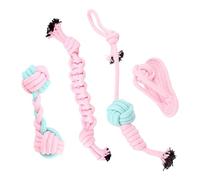 Chew Rope for Dogs | 4 Chew Rope Toys, Interactive Toy with Ropes for Mental Stimulation, Hygiene and Training for Medium and Small Breeds
