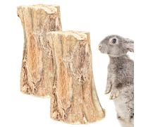 Chew Snacks for Rabbits - Chew Snacks for Small Animals, Wooden Chew Snacks | Pack of 2 Natural Papaya Chew Sticks, Tooth Care Molar Toy for Rabbits, Chinchilla, Hamsters, Squirrels