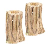 Chew Toy, 2 Pieces Natural Papaya Sticks, Wooden Base Teeth Grinding Toy, Small Animal Chew Treats for Rabbits, Chinchillas, Hamsters, Squirrels, Guinea Pigs and Gerbils, S