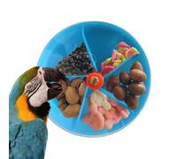 Chew Toy for Birds, Feeding Toy for Parakeets, Feeding Toy for Birds, Parrot Food, Parrot Chew Toy, Intelligence Growth Training Toy, Food Box with Compartments and Feeder Wheel