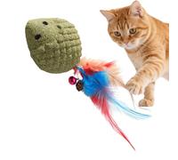 Chew Toy for Cats - 10.2 cm Large Hedgehog Kitten Game, Bell Tail Toy, Stimulating Chew Toy for Pets, Durable Play Accessories, Active Trainer, Mental Stimulation for Cats