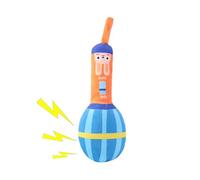 Chew Toy for Puppies, Soft, Microphone-shaped, Noise-Filled Design, Flexible Teeth Cleaner, 8.6 Inches, Cute Pet Toy for Dog Biting Toy, Indoor Outdoor R