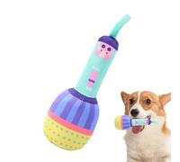 Chew Toy for Puppies, Soft, Microphone-shaped, Noise-Filled Design, Flexible Teeth Cleaner, 8.6 Inches, Cute Pet Toy for Dog Biting Toy, Indoor Outdoor R