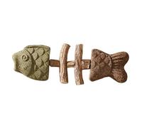 Chew Toy for Teething Kittens - Fish Bone Chew Toy for Cats - Interactive Wooden Chew Toy for Kittens Designed to Relieve Boredom and Provide Peaceful Fun