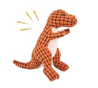 Chew Toys - 8 Inch Soft Teething Dinosaur Squeaky Dog Toy | Cute Plush Puppy Chew Doll For Interactive Enrichment Play