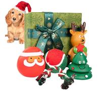 Chew Toys | Christmas Chew Toys for Dogs, Interactive Holiday Squeaky Sound for Dogs, Small Medium and Large Size Indoor Boring Dog Outing Interactive Toy, Pet Shelter