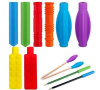 Chew Toys for Autistic Children, 8 Pcs Sensory Chewable Gem Pen Cover, Pencil Topper Chewable, Chewy Pencil Toppers for Kids Sensory Chew Toys for Autistic Children, Boys and Girls with ADHD