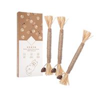 Chew Toys for Cats | 3X Teething Chew Toys | Kitten Lick Toys, Wooden Tooth Stick Cat Game for Teeth Cleaning, Increase Appetite