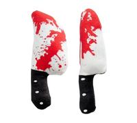 Chew Toys For Cats - Kitten Biting Toys 2 Pieces, Bloody Cutter Design Plush Scratcher, 13x3cm Enrichment | Mental Stimulation Exercise Hunting Outdoor Puppy Dog Large Breed Solo Play Pet Supplies