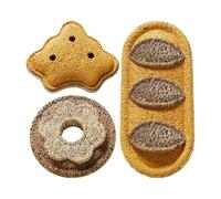 Chew Toys for Cats,Loofah Sponge Chewing Game, Bread Shape Cat Biting Toys - for Small Medium Large Breed Boredom Relief Enrichment Mental Stimulation Training