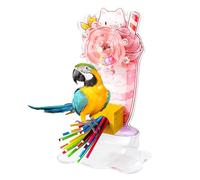 Chew Wheel Toy - Bird Cage Accessories, Beak Exercise Entertainment | Interactive Colourful Rattle for Conure, African Grey, Cockatiels, Parrots, Fun Animal Supplies for the