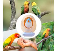 Chewable Bird Egg Toy - Sturdy Cage Accessory for Parrots, Conures, and Small Poultry, Encourages Play and Healthy Beak Activity, Suitable for Window, Hammock, Backyard, or Outdoor Areas