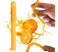 Chewable Breather Stick, Reusable Chewable Essential Oil Breath Stick, Essential Oil Breather, Can Be Taken Anywhere - Natural Focusing, for Focus Respiratory Function (Orange-B)