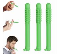 Chewable Breathers Stick with Essential Oil,Chewable Essential Oil Breath Stick for Aromatherapy on The Go,Chewable Puffer for Focus & Clear Respiratory Function,Aid to Stop Smoking (Green-3pcs)