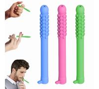 Chewable Breathers Stick with Essential Oil,Chewable Essential Oil Breath Stick for Aromatherapy on The Go,Chewable Puffer for Focus & Clear Respiratory Function,Aid to Stop Smoking (Pink+Green+Blue)