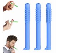Chewable Breathers Stick with Essential Oil,Chewable Essential Oil Breath Stick for Aromatherapy on The Go,Chewable Puffer for Focus & Clear Respiratory Function,Aid to Stop Smoking (Blue-3pcs)