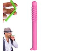 Chewable Breathers Stick with Essential Oil, for Aromatherapy on The Go Natural Focus&Clear Respiratory Function Chewable Puffer for Aid to Stop Smoking (Pink)