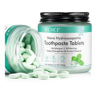 Chewable Coconut Oil & Mint Toothpaste Tablets - 150P, Healthy Mouth & Repair Tooth Enamel, Fresh Breath Travel Mouthwash