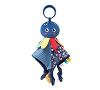 Chewable Friendly Baby Plush Toy Appease Towel with Visual Stimulation Teether Function for Emotional Security Marine Themed Baby Comforting Toy