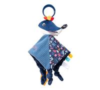 Chewable Friendly Baby Plush Toy Appease Towel with Visual Stimulation Teether Function for Emotional Security Marine Themed Baby Comforting Toy