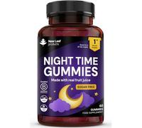 Chewable Night Time Sleep Gummies - Enriched with Vitamin B6 and Magnesium - Sugar Free - High Strength for Adults - No Artificial Colours or Flavours - Vegan, Made with Real Fruit Juice