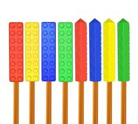 Chewable Pencil Toppers for Autism & ADHD - Sensory Chew Aid for Kids and Adults - Oral Motor Tool for Focus, Anxiety Relief & SEN Classroom Support - BPA Free Silicone Pencil Chews (Pack of 8)