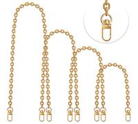 Chewarelly 4 Pcs Different Size Purse Chain Strap Cross body Chain Strap Replacement Chain for Handbag Shoulder Bag Purse(15.7/23.6/31.5/47.2 Inches-O chain 0.28 Inch, Gold)