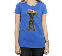 Chewbacca Christmas Lights Cotton T-Shirt Star Wars Blue XXL