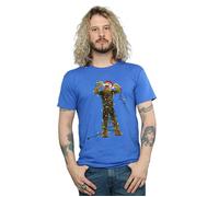 Chewbacca Christmas Lights T-Shirt Star Wars Blue S