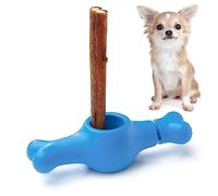 ChewEasy Interactive Bully Stick Holder for Dogs, Prevent Chocking Safety Device, Long Enough Screw to Lock, Seesaw Shape(Small)