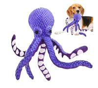 Chewer Agressive Solution - Octopus Shape Plush Dog Toy | Vibrating Colorful Dura Design, A Grumpy Teething Game for Dogs of All Sizes, Hard Mast, Training