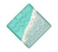 CHEWFFON Lick Mat for Dogs and Cats, Silicone Birthday Dog Licking Pad with Suction Cups for Anxiety Relief, Dog Enrichment Slow Feeder Toy to Keep Them Busy, Green