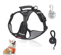 Chewie Cozy Harness, Adjustable Getchewie Dog Harness, Dog Vest with Reflective, No Pull Comfortable Pet Chest Safety Belt, for Small Medium Large Dog (Black, XS)