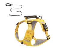 Chewie Cozy Harness, Getchewie Dog Harness, Adjustable Comfortable Pet Chest with Reflective, No Choke, No Pull for Small Medium Large Dogs, Easy To Put On And Off (yellow,xl)