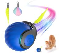 Chewie Rolling Ball, Interactive Cat Toy, Self-Employment, Cat Toy, Electric Automatic Cat Toy, Rolling Ball, Intelligent for Cats, Dogs (Blue)