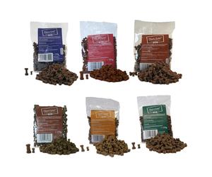 Chewies Mini Bone Treats Mixed Pack 6 x 125g - Poultry, Salmon, Lamb, Tripe, Game & Beef