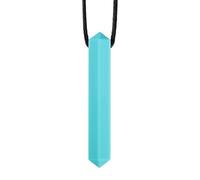 Chewing Necklace Kids - 7.5x1.2x1.2cm Bite-Resistant Silicone Gem, Sensory Chew Toy, Reusable Teething Pendant for Boys Girls Children | ADHD Relief Calming Soothing Tones Breakaway Buckle Safety