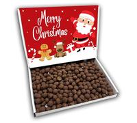 Chewing Nuts Merry Christmas Sweets Gift Box Hamper (SANTA RED FRONT)