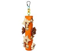 Chewing Parrot Toys Wooden 10.4 Inch Reduce Boredom Teeth Grinding