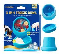 Chewise 2-in-1 Dog Freeze Bowl - Freezable Deep Bowl & Licking Mat Set, Durable Food-Grade TPU Frozen Dog Treat Toy, Dishwasher Safe Frozen Licking Mat for Dogs