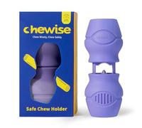 Chewise Bully Stick Holder, Improved Pizzle Stick Holder for Dogs, Ultimate Secure Heavy Duty, BPA-Free Safety Device to Prevent Choking, Fits Various Bully Sticks and Dog Sizes (Small/Purple)