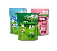 Chewits Blue Raspberry, Strawberry, Xtreme Apple & Lemon Sour Juicy Bites Multipack Candy Bar - 115g (3, Chewits Mix)