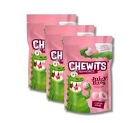 Chewits Blue Raspberry, Strawberry, Xtreme Apple & Lemon Sour Juicy Bites Multipack Candy Bar - 115g (3, Chewits Strawberry)