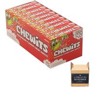 Chewits Cherry, Strawberry, Blue Raspberry, Fruit Sald Stick 30g (Pack of 40) (Strawberry)