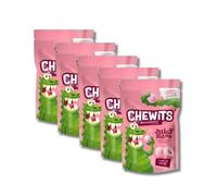 Chewits Raspberry, Strawberry, Apple & Lemon Sour Juicy Bites - 115g - 5x Multi Pack (5, Chewits Strawberry)